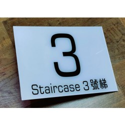 後樓梯層數牌